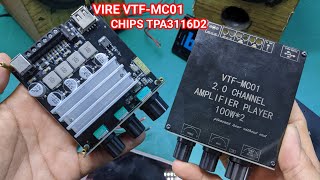 TEST REVIEW VIRE VTF-MC01 STEREO AMPLIFIER CHIPS TPA3116D2 BTL 100WX2