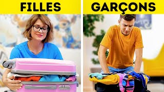 FILLES VS GARÇONS || CHOSES AMUSANTES, ASTUCES ET FARCES