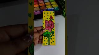 Bookmark painting🌷🌼#satisfying #art #shorts #bookmark #gouache #painting #easydrawing #creativeart