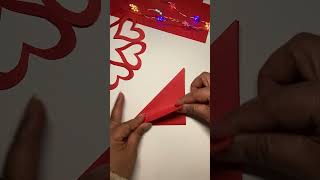 Paper cutting heart shape craft idea/ Paper heart design