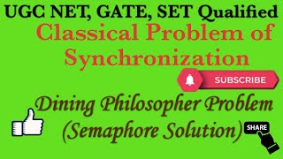 Dining Philosopher Problem(Semaphore Solution) | Classical Problem of Synchronization | UGCNET |GATE