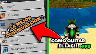 💥❗COMO QUITAR EL LAG PARA SIEMPRE EN MINECRAFT BEDROCK 1.19.51 😱 - LA MEJOR CONFIGURACIÓN❗