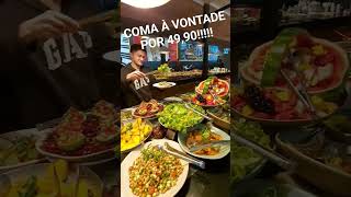 Via Palazzo BUFFET COMPLETO,1 bebida e sobremesa à vontade!            #shorts #gastronomia #viral