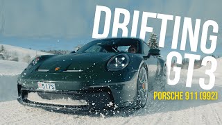 Driving my Porsche GT3 in winter! Nearly went wrong