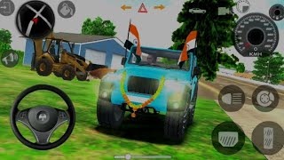 Dollar Song Sidhu Musewala Real Indian New Model Blue Thar 👿 || Offroad Village Driving 3D Gameplay