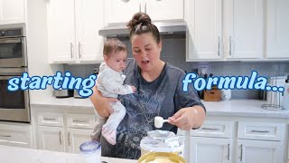 starting formula & an update on my breastfeeding journey