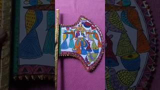 Bird marriage patua Art on handfan #diy #viral #beautiful #art #craft #happy #handmade  #homedecor #