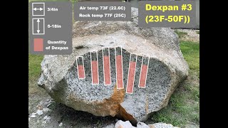 Using  Dexpan on a big rock. 2021.08.04