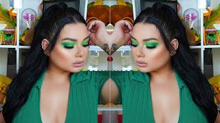 lime green makeup look