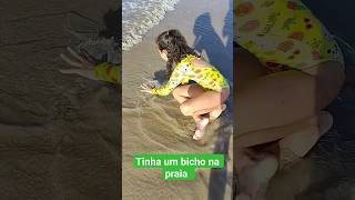 Tinha um bicho na praia 😱 #shorts