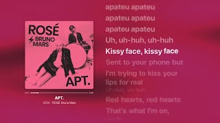 ROSÉ, Bruno Mars - APT. (Lyrics)