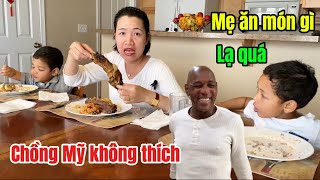 lần đầu tiên chồng Mỹ nấu món này | anh ngã xem nâng #tranpinnockfamily