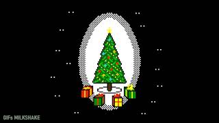 Christmas Pixel Background • Loop HD Screensaver 🔇