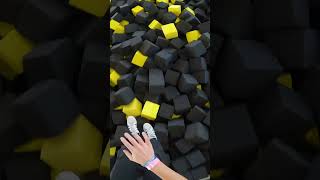 boardslide into foam pit on scooter #shorts