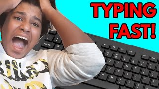 Learning to type FAST on a keyboard #Shorts