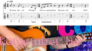 Remember Me | You Can Play This Version | Very EASY Guitar | SHEET + TAB Play Along