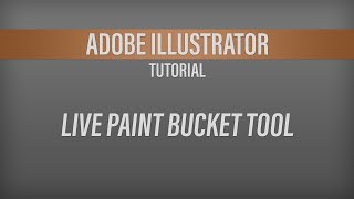 Adobe Illustrator – Live Paint Tool Tutorial