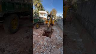 JCB Excavator at work ! Excavation of soil JCB 3DX Excavation #jcb #shorts #excavator #engineering