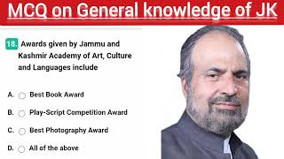 MCQ on General knowledge of Jammu and Kashmir for JKSSB ! #jkssb #ssc #india #mcq #upsc