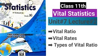 Vital ratio|vital rates statistics lectures||Class 11th Unit#7 lecture#2 | Urdu/Hindi