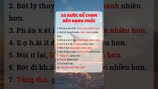 10 BƯớC ĐỂ CHẠM ĐẾN HẠNH PHÚC #dongluccuocsong #phattrienbanthan #reviewsách #reviewsách