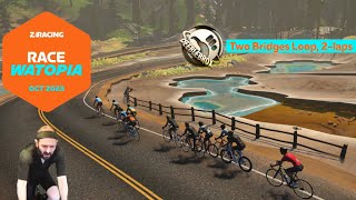 My WORST Race Ever? Prime Time Race Watopia Stage-3: Two Bridges Loop 2-laps - Mon