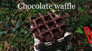 How to cook a chocolate waffle on a jet boil stove!