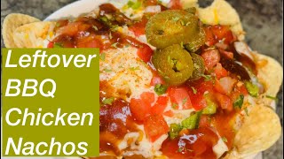 How to make leftover bbq chicken nachos