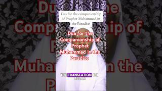 Dua for the Companionship of Prophet Muhammad in the Paradise. #islamicvideo