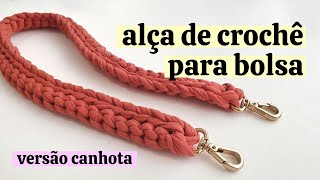 (VERSÃO CANHOTA) Alça de crochê para bolsa | por Ju quem fez