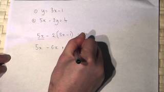 Simultaneous equations: the substitution method