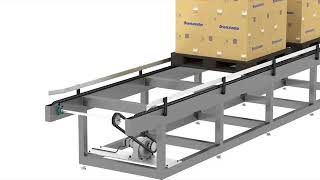 Conveyor with BMU Series Legged gearhead