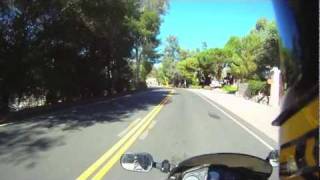 Motorcycle in blind turn