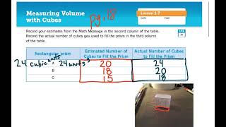 5th Grade Math Lesson 1-7 Measuring Volume by Counting Cubes