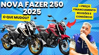 O QUE MUDOU NA NOVA FAZER 250 2025? COM PREÇO,FINANCIAMENTO,REVISÕES E CONSÓRCIO