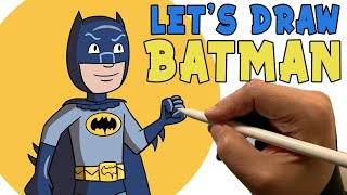 How to draw Batman in Procreate (Adam West Batman 1966)