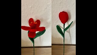 Tuto tulipe ( surprise) coeur au crochet spécial gaucher @AlextitiaTutoCrochet