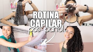 MINHA 1ª ROTINA CAPILAR PÓS-PARTO | MUITA QUEDA CAPILAR!! | Ludmila Reis