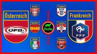 Österreich–Frankreich I RS vs GB I ES vs HR I IT vs AL Analyse, Prognose & Tipp