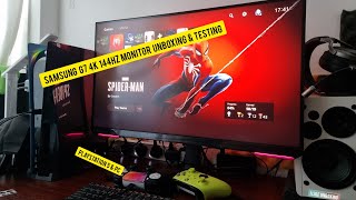 Samsung G7/G70A 4k 144hz monitor Unboxing & testing