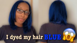 BLEACHING AND DYEING MY 4C NATURAL HAIR BLUE