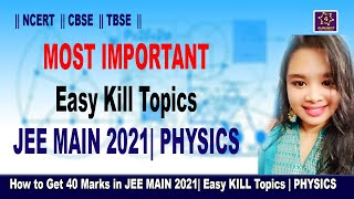 How to Get 40 Marks in JEE MAIN 2021| Easy Topics | PHYSICS