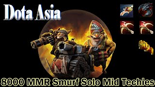 SOLO MID TECHIES 8000 MMR SMURF KILL EVERYONE!!