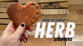 How to create herb strippers, an easy scrap wood project! #powercarving