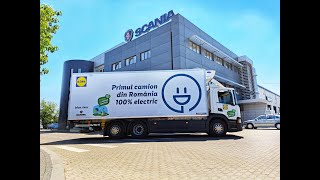 Primul camion electric din Romania. Un parteneriat intre Blue River, Lidl Romania si Scania Romania.