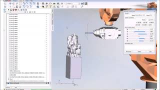 SprutCAM Robot - frezowanie rzeźby KUKA KR16