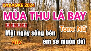 Karaoke Mùa Thu Lá Bay Tone Nữ Nhạc Sống | Sinh Nguyễn Karaoke