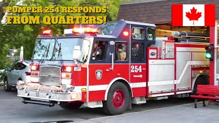 Kirkland | Montréal Fire Service (SIM) Pumper 254 Responds Silently From Quarters