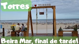 4K - 🌞🏖 TORRES RS 🏖🌞 - Beira Mar, prainha,  final de tarde, 09/01/23!!!