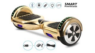 6.5 Inch  Bluetooth Chrome Hoverboard with Led and Remote Unboxing